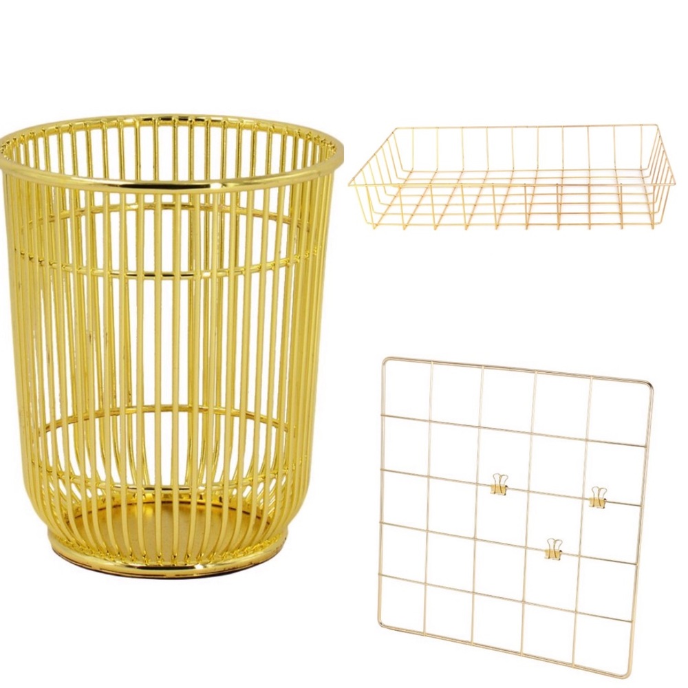 Gold office/desk accessory set